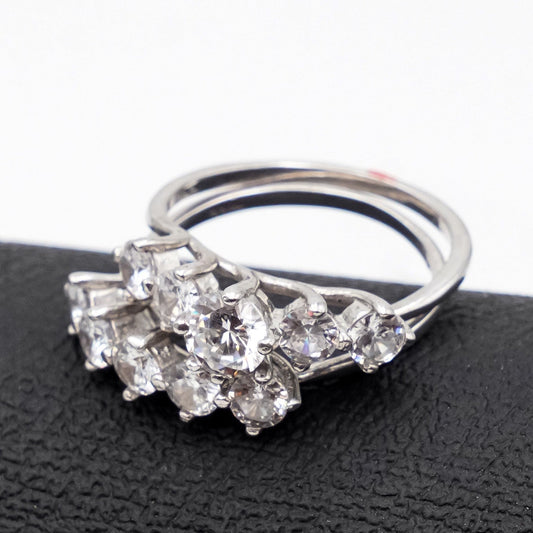 Bague modéle diamant en argent 925