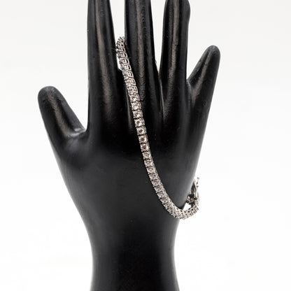 Bracelet rivière modèle diamant en argent 925