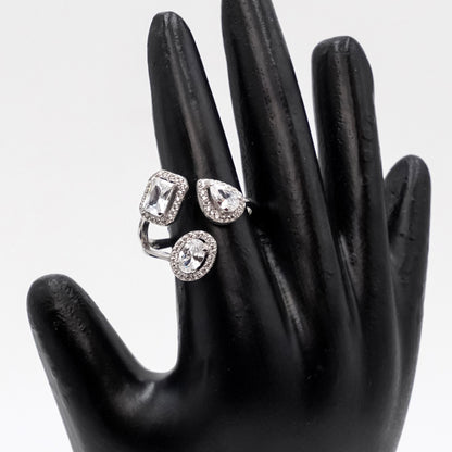 Bague modèle diamant en argent 925