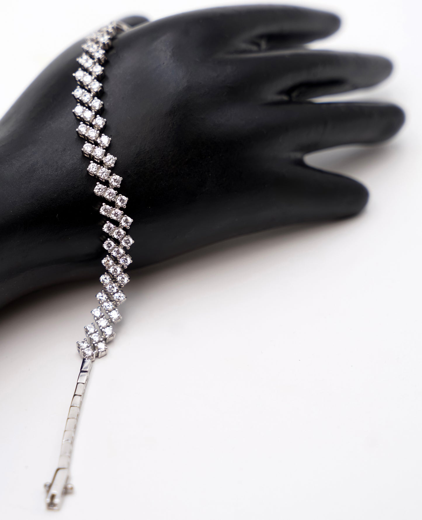 Bracelet modèle diamant en argent 925